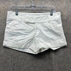 Lilly Pulitzer Barclay Shorts Women 2 White Cotton Blend Casual Summer